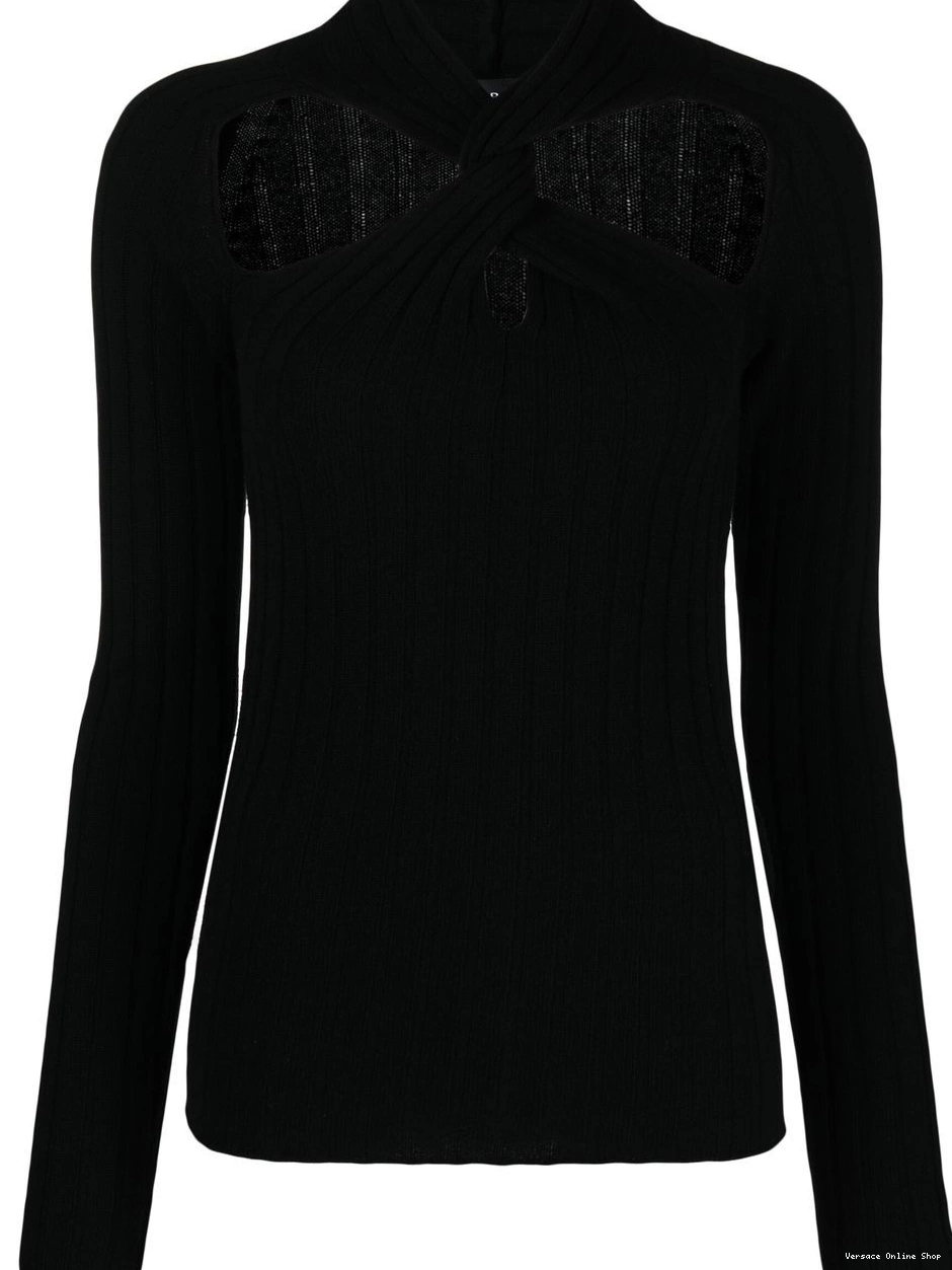 Cheap twisted Women ribbed-knit jumper Versace 0812